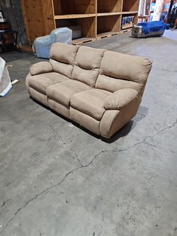 Tan Reclining Sofa