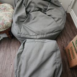Bean bag chair and ottomon