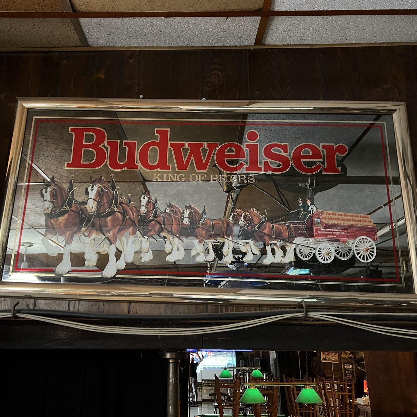 Budweiser king Of Beer Vintage Mirror 52x26 