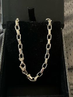 14k white gold anchor chain