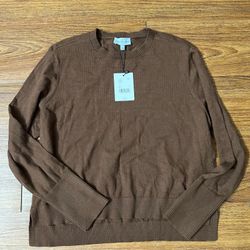 New Dark Brown GIBSON LATIMER Light Woman Blouse Size L