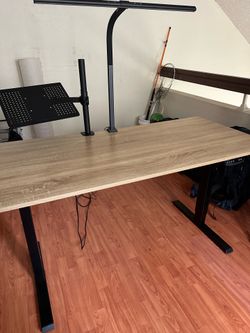 Topsky height adjustable standing desk with accessories