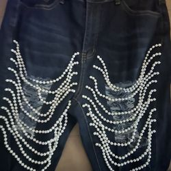 Long Pants With Pearls 