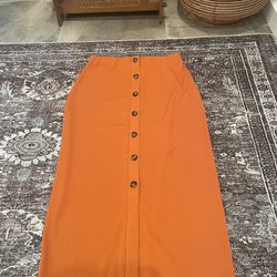Urban Outfitters Madewell Privacy Please Womens Maxi Rust Orange Skirt Small