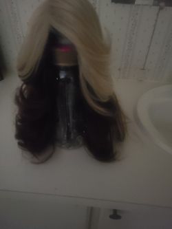  Blonde/Chocolate Brown Wig For Sale....