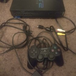 Playstation 2 Console + PS2 Controller + AV and Power Cords