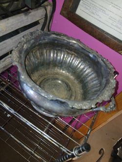 Vintage Silver 18' bowl