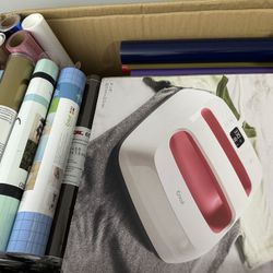 Circut Heat Press And Vinyl Film Lot 