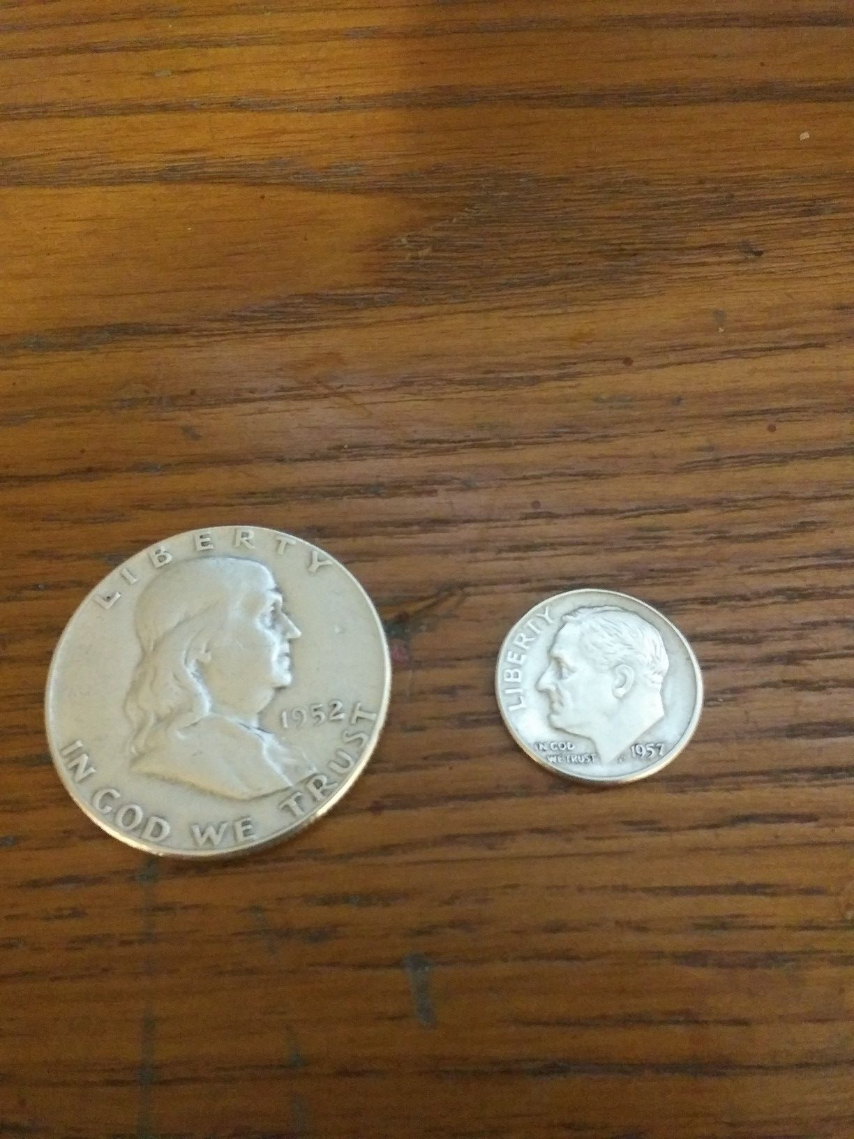 Silver Half Dollar and Dime