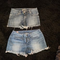 True Religion And Guess Jean Shorts 