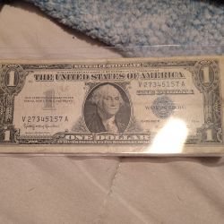 $1 1957B Series Blue Seal Silver Certificate 