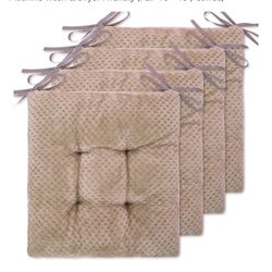 4 Pack Seat Cushions/chair Color: Coffee