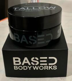 BASED BODYWORKS Tallow Moisturizer 3.4oz Whipped Clean Skincare Face & Body Balm Natural Hydrating Cream