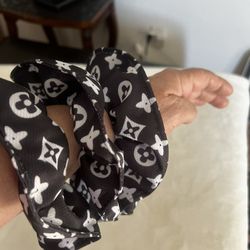 Bundles 3- Handmade fabric hair scrunchies/ adult size/ elastic on inside Fabric Hair Scrunchie/ Scrunchies shown in photo. HANDMADE by me in Californ