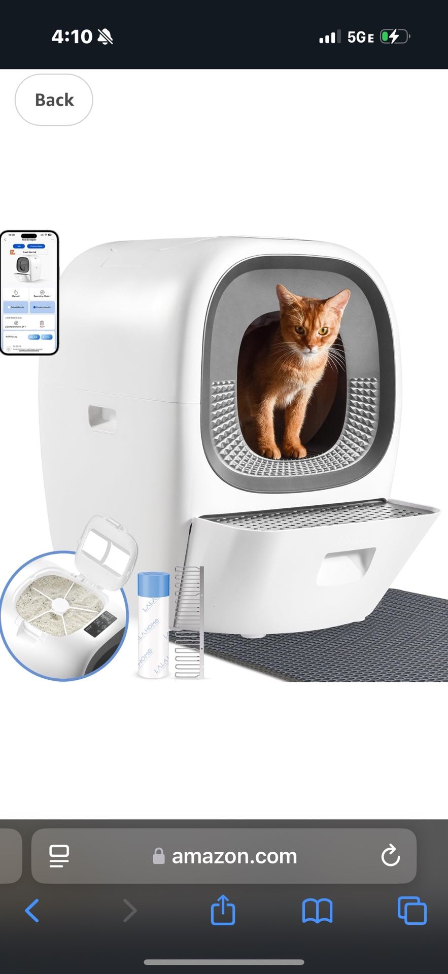 Self Cleaning Cat Litter Box Auto Refill