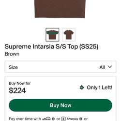 Supreme Intarsia Brown Shirt Xl