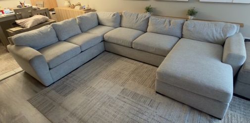 Aesthetic Gray U-Shaped Couch - must go!