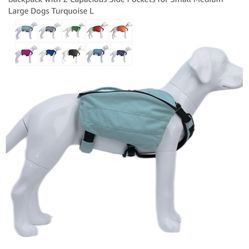 Dog Backpack for Hiking, Multifunctional Dog Day Pack Zippered Travel Dog