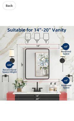 Black Medicine Cabinet with Mirror
