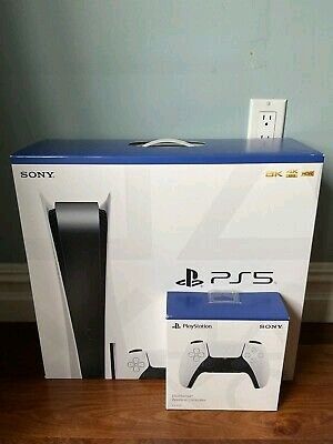 Sony Playstation 5 PS5 Disc Edition Console Bundle - White Controller