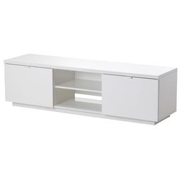 IKEA BYÅS High-Gloss White TV Stand / Media Cabinet