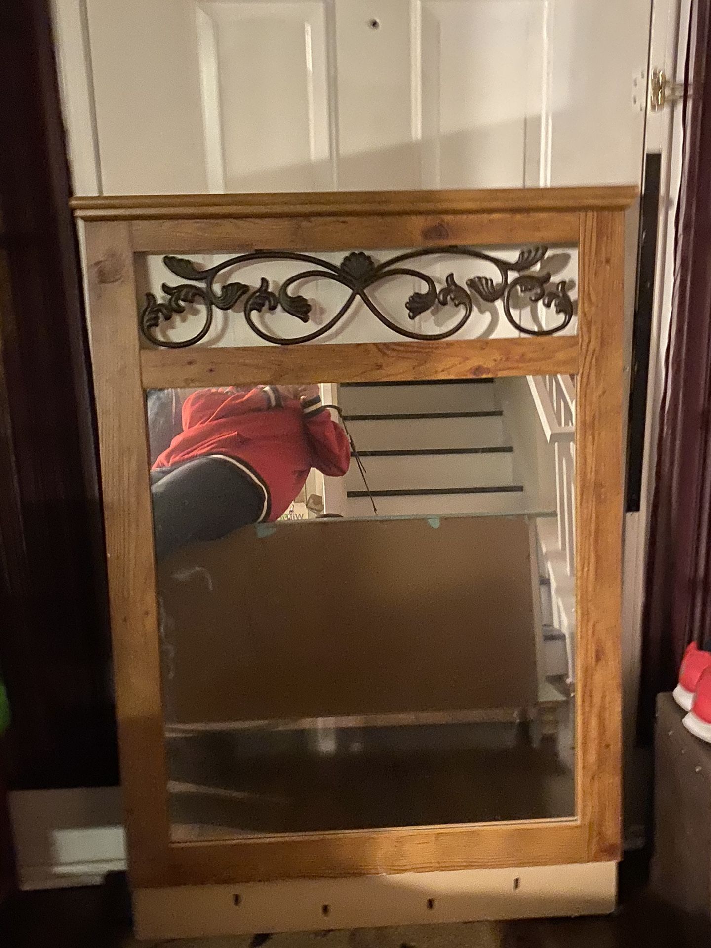 Large heavy duty mirror for a wall or dresser very well-made great quality great condition