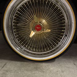 20 Inch Gold Wire Wheels Like New 