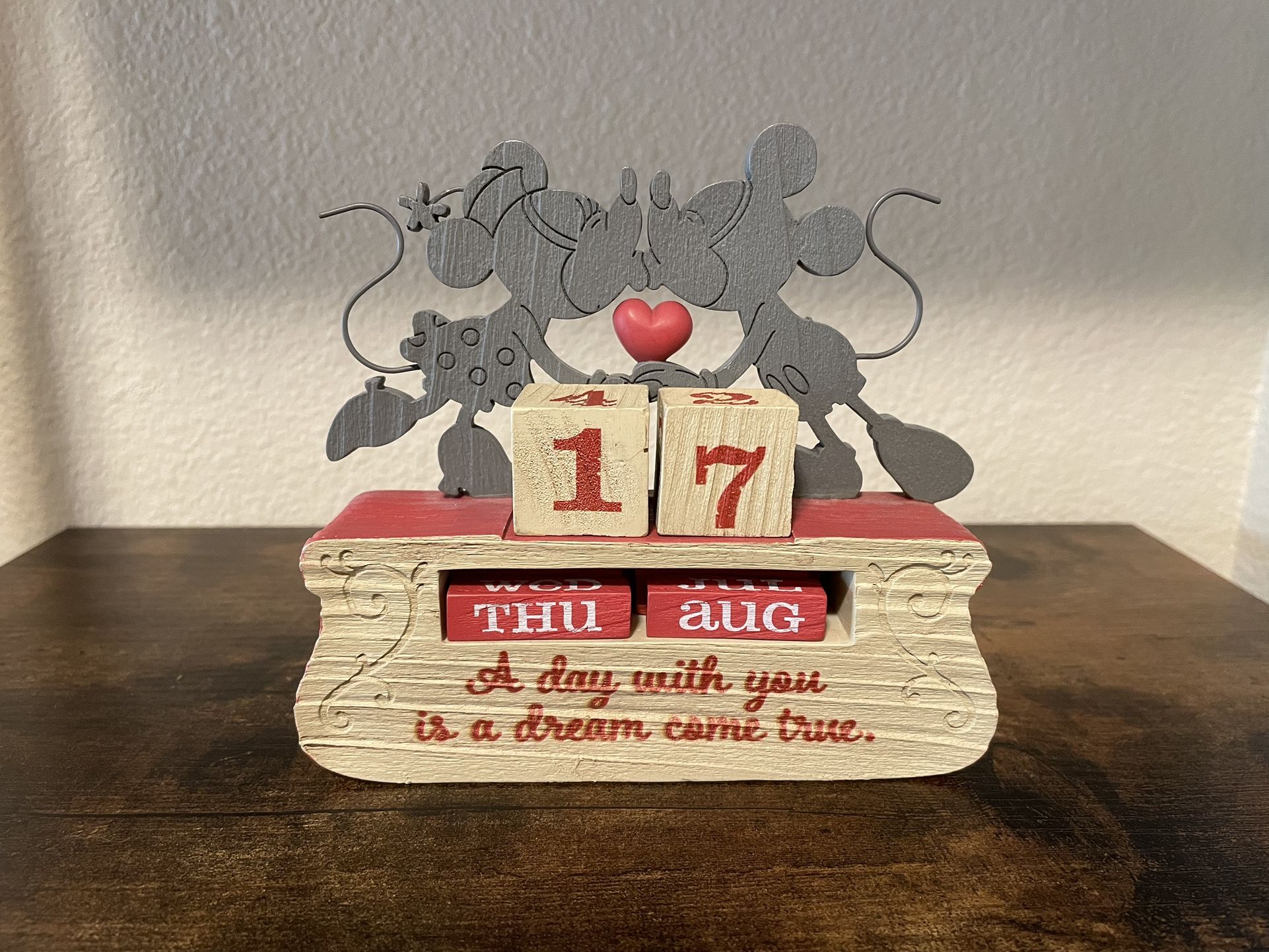 Disney Mickey & Minnie Wooden Block Calendar