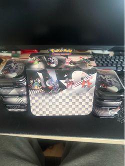black bolt / white flare tins