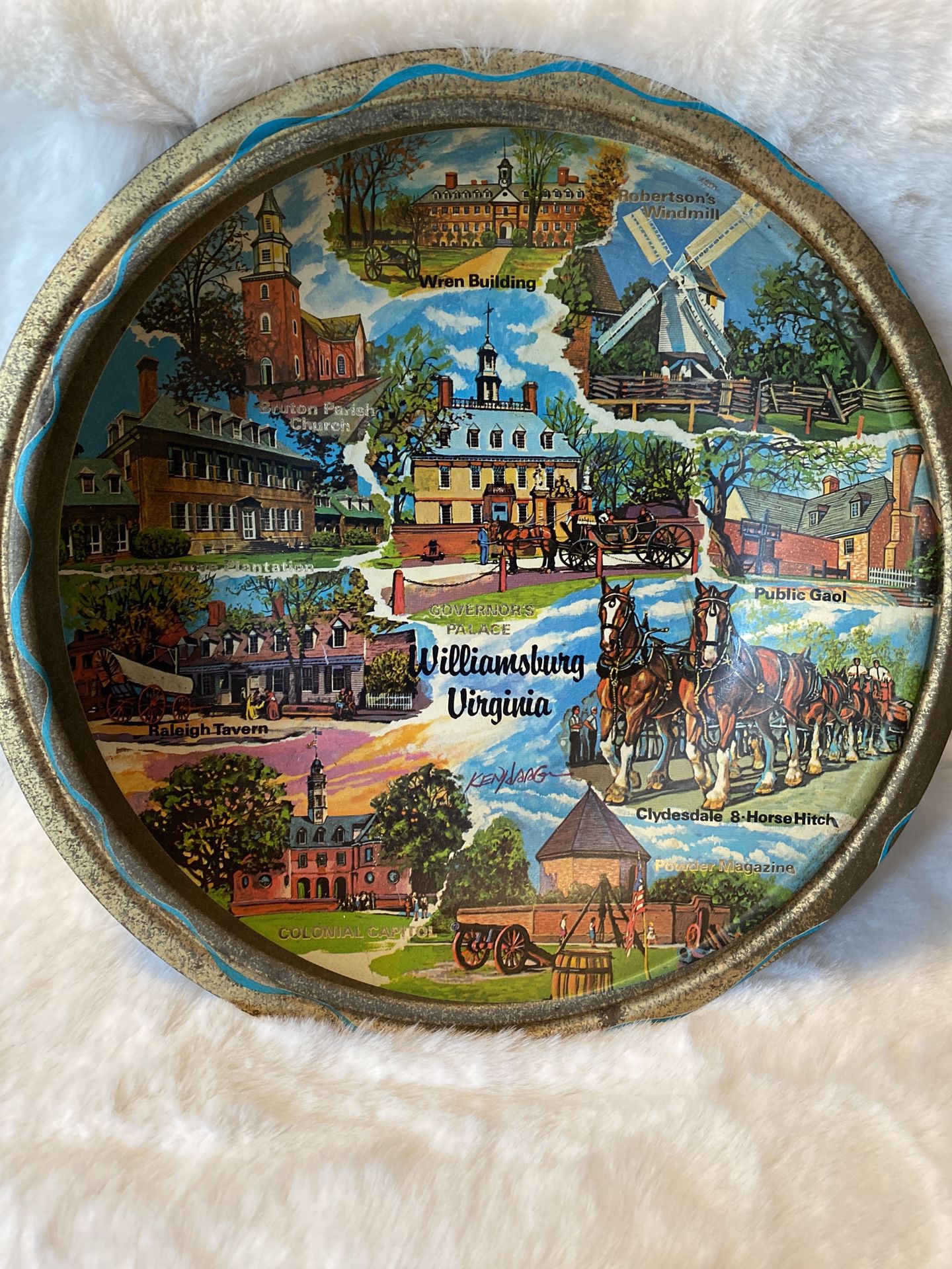 Williamsburg Virginia Art Plate