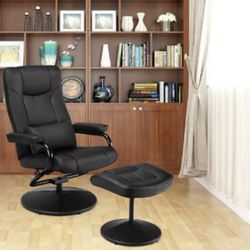 Massage Recliner Chair Swivel Armchair Lounge-Black