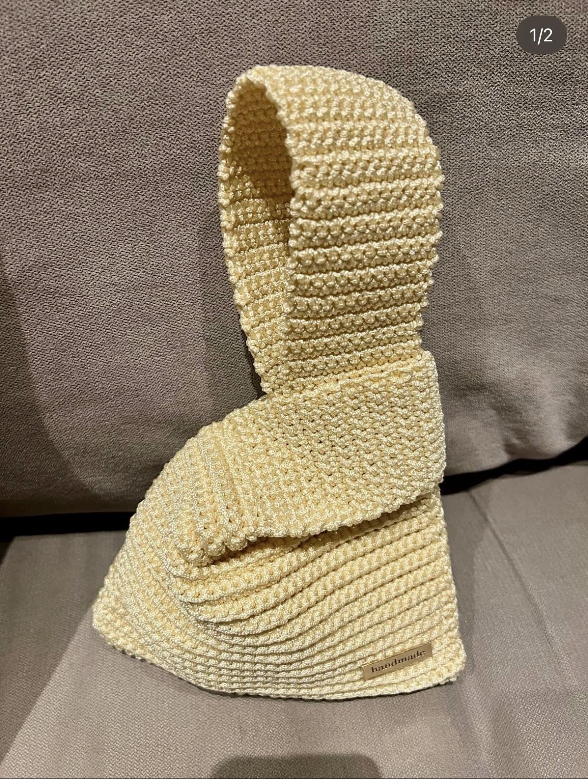 Handmade Crochet Hand Bag – Cream Beige | Made in Italy