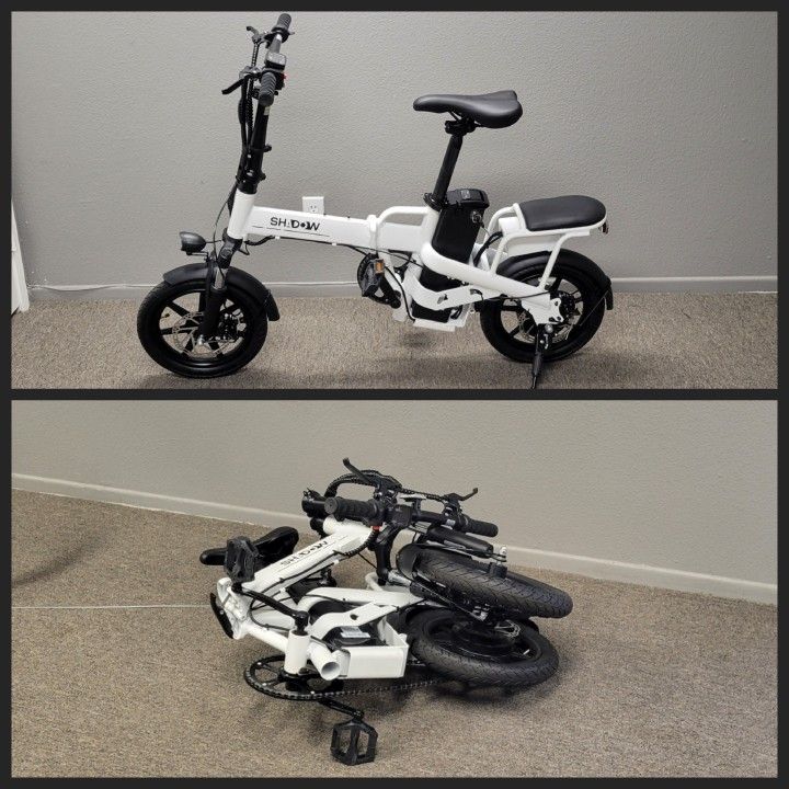 Folding Commuter Electric Bike, Ebike, Throttle, 3 Colors.
