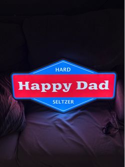 Happy dad led sign