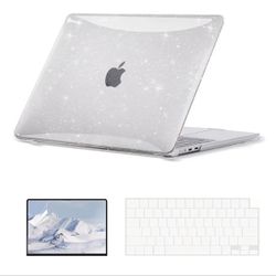 EooCoo Case for MacBook Air 13 inch M4 M3 M2 2025-2022 A3240 A3113 | A2681 | Glitter Hard Shell | Keyboard Skin Cover | Screen Protector | 13.6 inch |