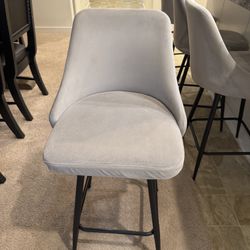 4 Warm Gray Counter Stools