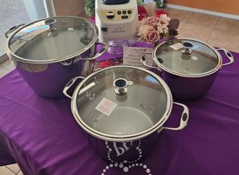 Juego de ollas Cook Solucións de princess house olla de 16-qt Caserola de 8-qt caserola de 14”