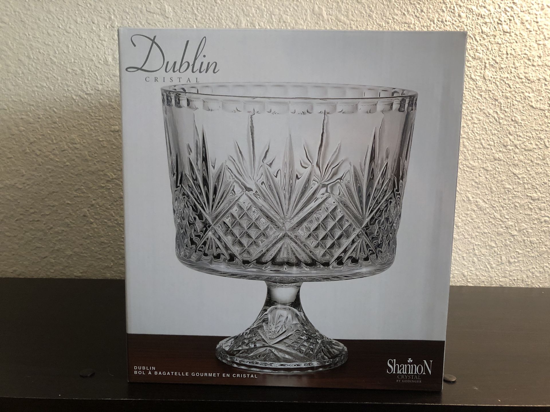 Dublin Crystal Salad Bowl/Serving Bowl