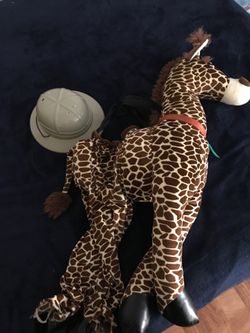 Super cute safari wearing giraffe costume