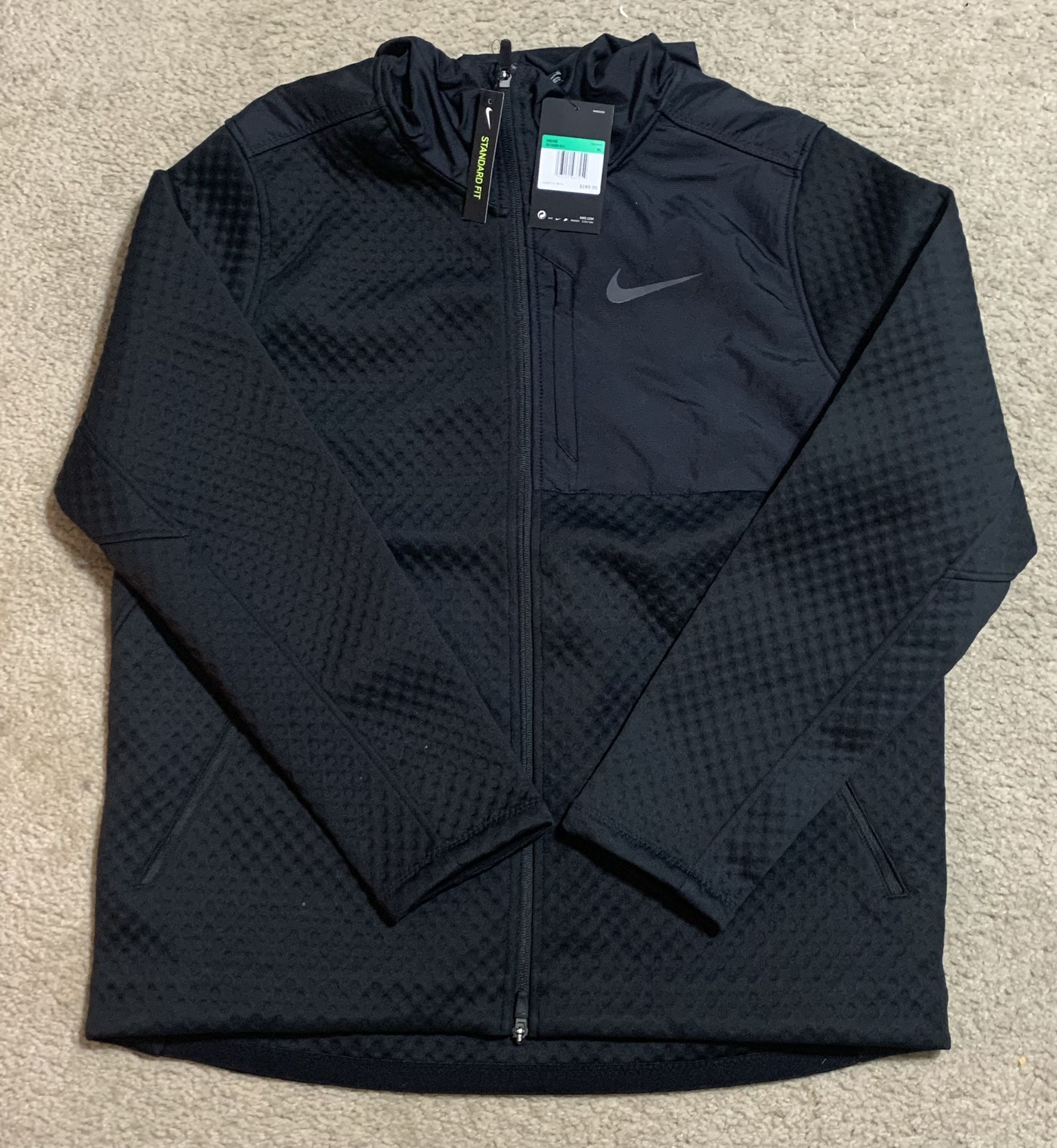 Men's Nike Therma Full Zip Hooded Training Jacket Black BV3998 011 Size XL
