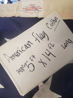 Valley Forge Co. Flag 14 Ft X5ft. Cotton Batten 140