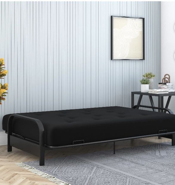 metal futon with mattress