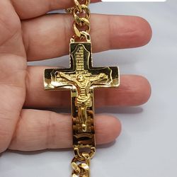 Bracelet Christ On The Cross Stainless Steel 