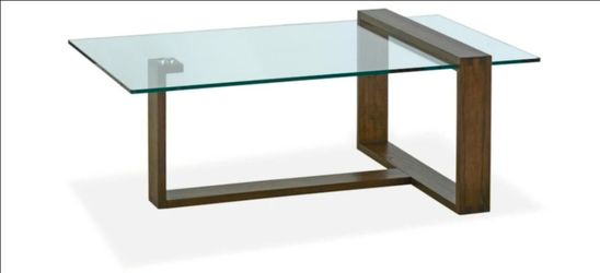 Nola Base
Brown 48" Wide Rectangle Glass Top & Wood Coffee Table Mindi
