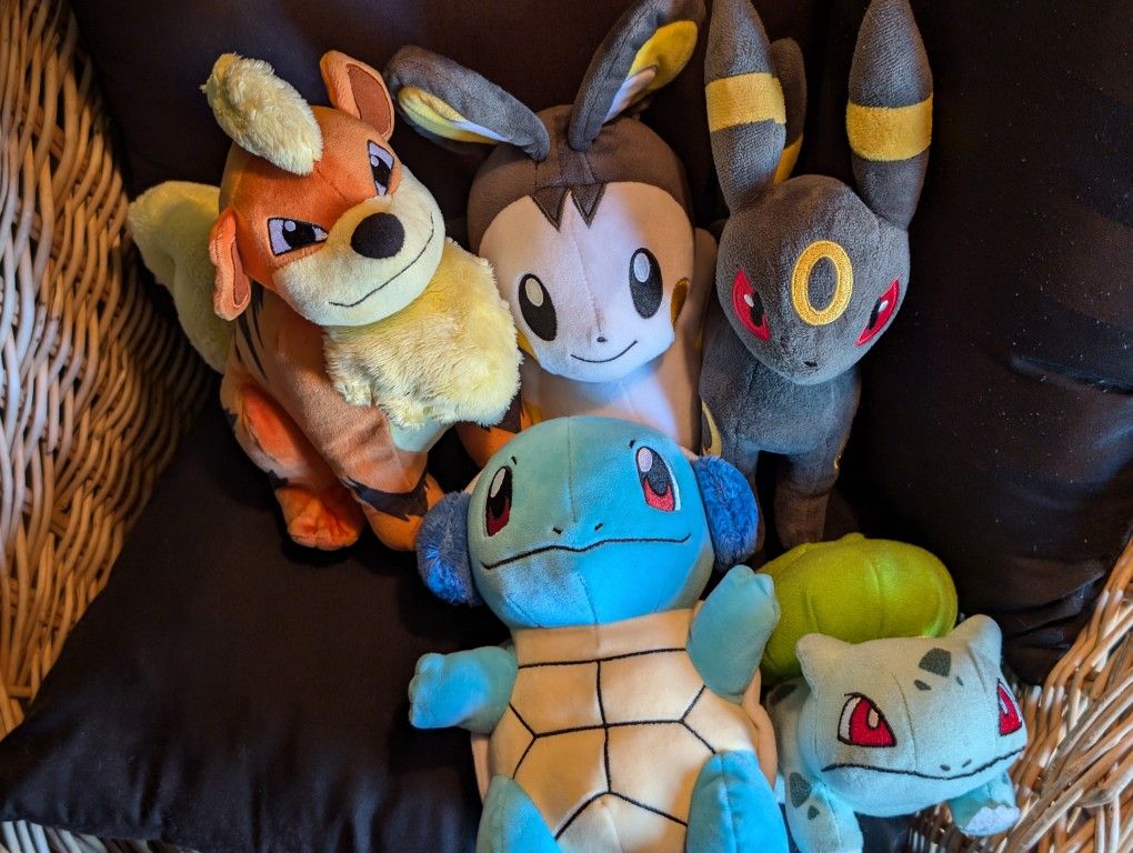 Exclusive Pokémon Plush Collection Lot of 5  & Hobbies