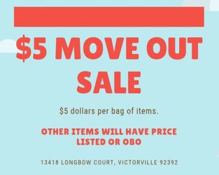 Moving sale October 8th 7-3