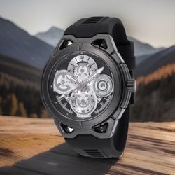 Activa Drift X Invicta Men's 44MM Watch- Skeleton Dial, Silicone Band, Brand New