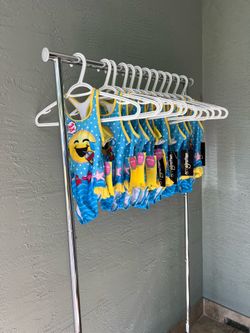 Brand New-Emojination Little Girls' Toddler 1-Piece Swimsuit - Blue/Multi, Size: 3T & 4T (Price each one)