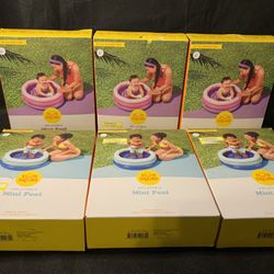 Lot Of 6 27” Inflatable Mini Pools Age 2+ New