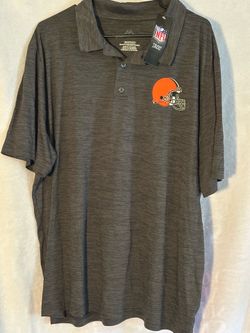 Majestic Cleveland Browns NFL Polo Shirt Gray XXL